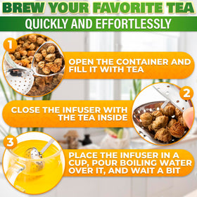 KETAR dishwasher-safe tea infuser for quick, convenient cleanup.
