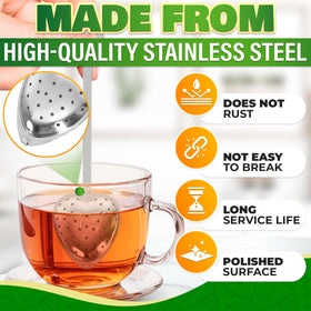 KETAR tea infuser long-handle enables easy loading and removal.