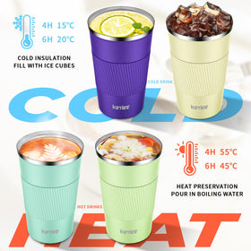 KETIEE purple leakproof lid mug keeps spills contained during commute.