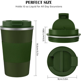 KETIEE cupholder-friendly mug fits most car cupholders securely.