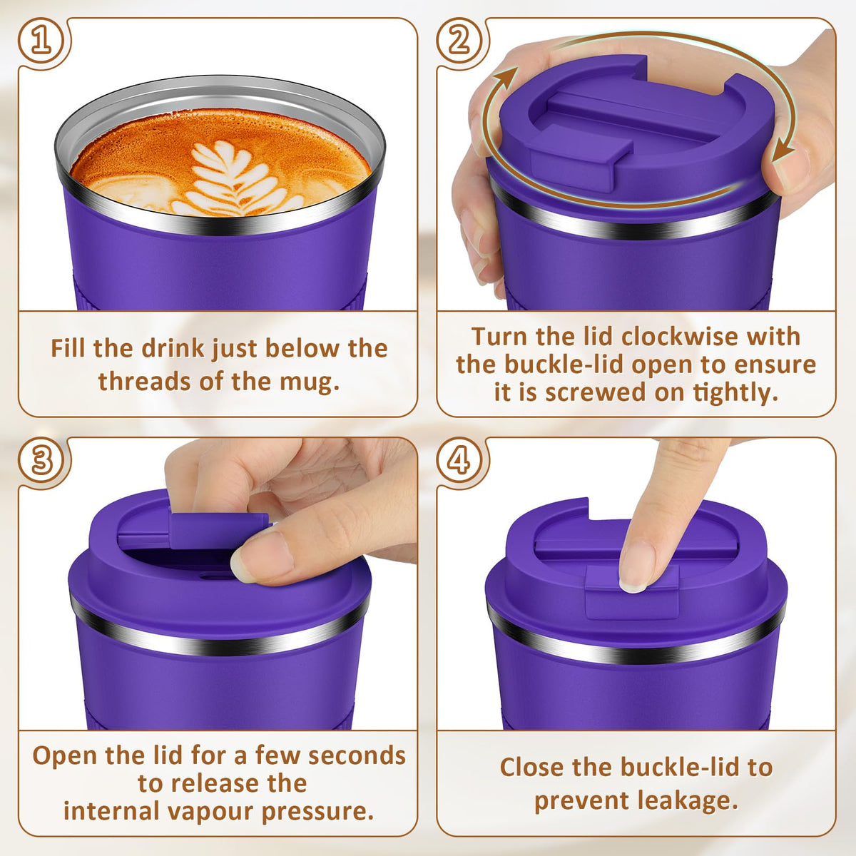 KETIEE reusable mug supports daily hydration and commute routines.