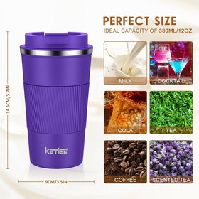 KETIEE 12oz mug ideal for tea, coffee, and water.