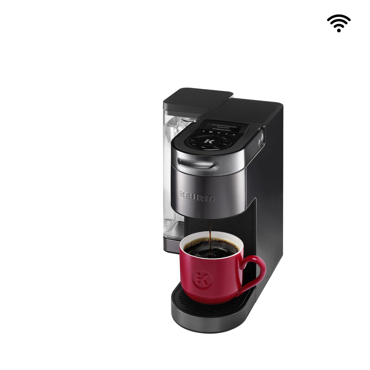 Keurig BrewID technology recognizing your pod to personalize each cup.