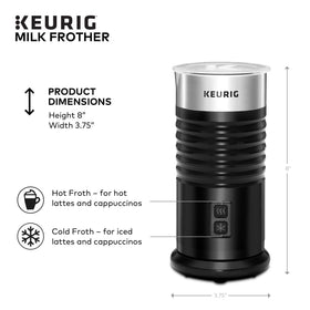 Keurig Milk Frother compact design on a kitchen counter