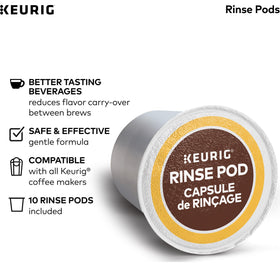 Keurig rinse pods prevent flavor carry-over between brews for cleaner-tasting coffee.