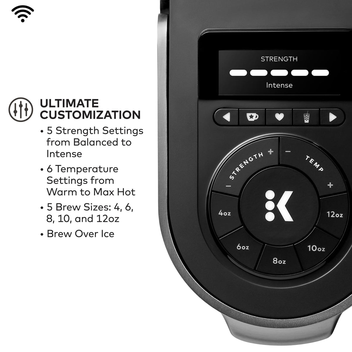 Keurig iced coffee mode preserves flavor when served over ice.
