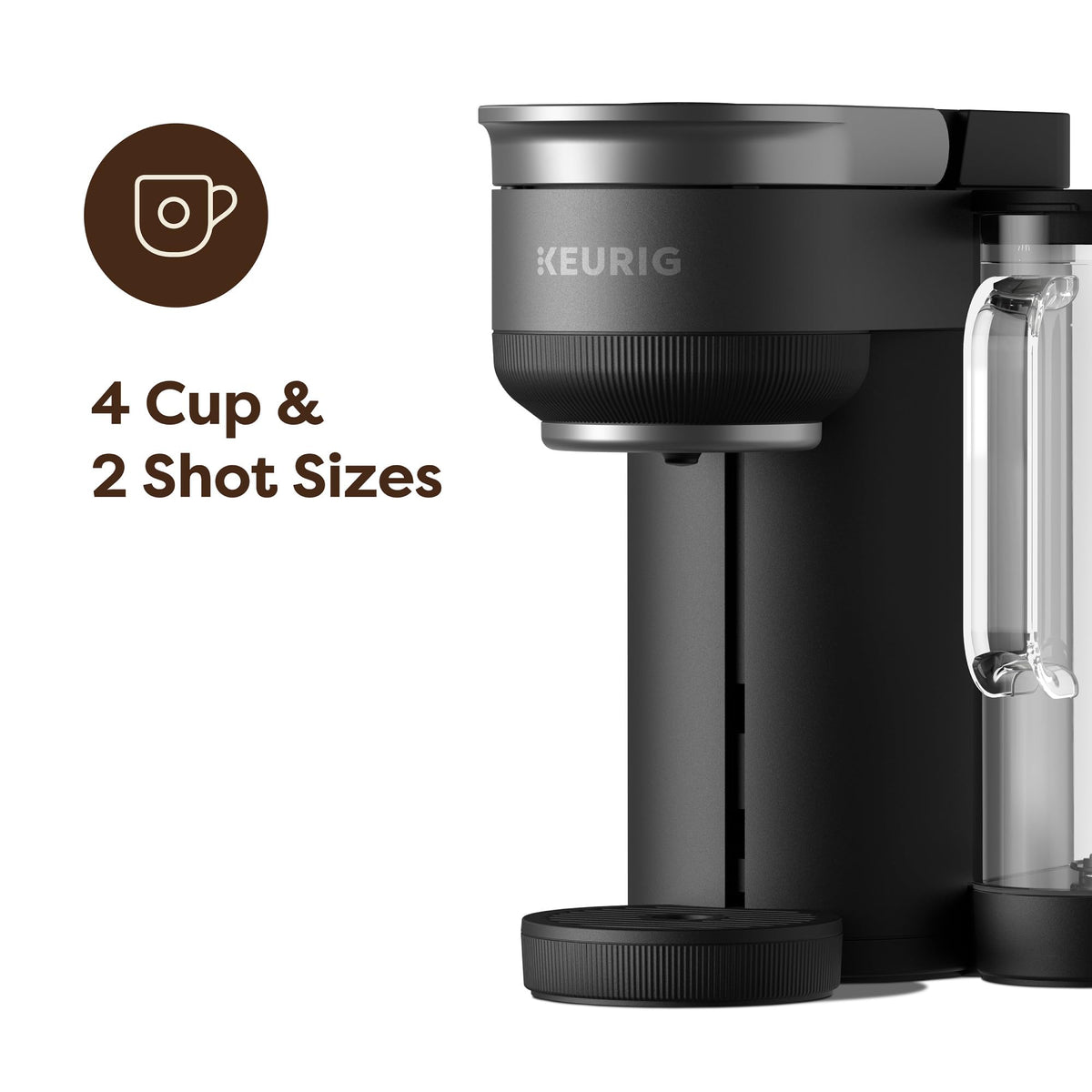 Keurig K-Crema espresso-shot highlight for bold, café-style drinks at home