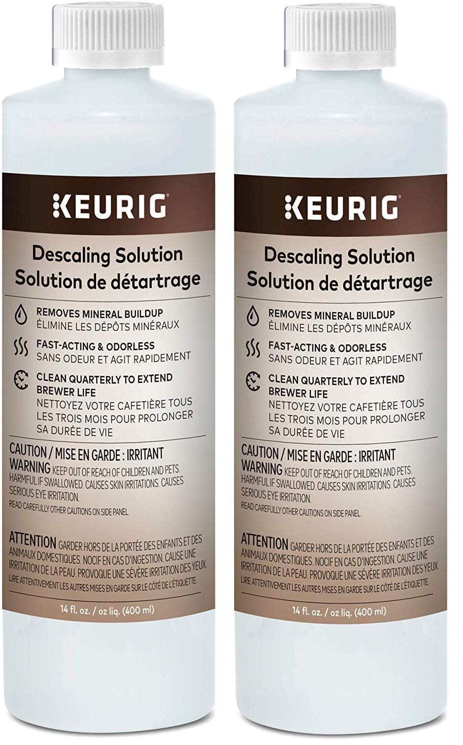 Keurig descaling solution bottle pour cleans minerals for fresher coffee