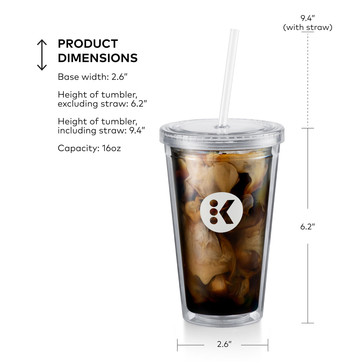 Keurig Iced Tumbler features BPA-free material and top-rack dishwasher safety for easy cleaning.