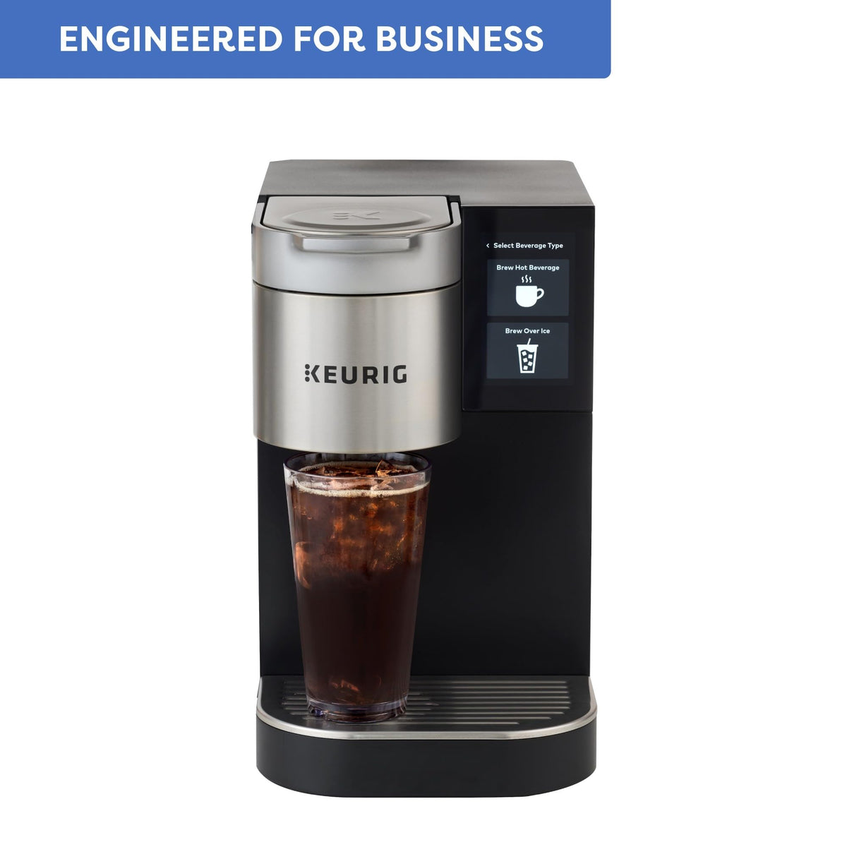 Keurig K-2550 hi-res touchscreen interface enables easy beverage customization.