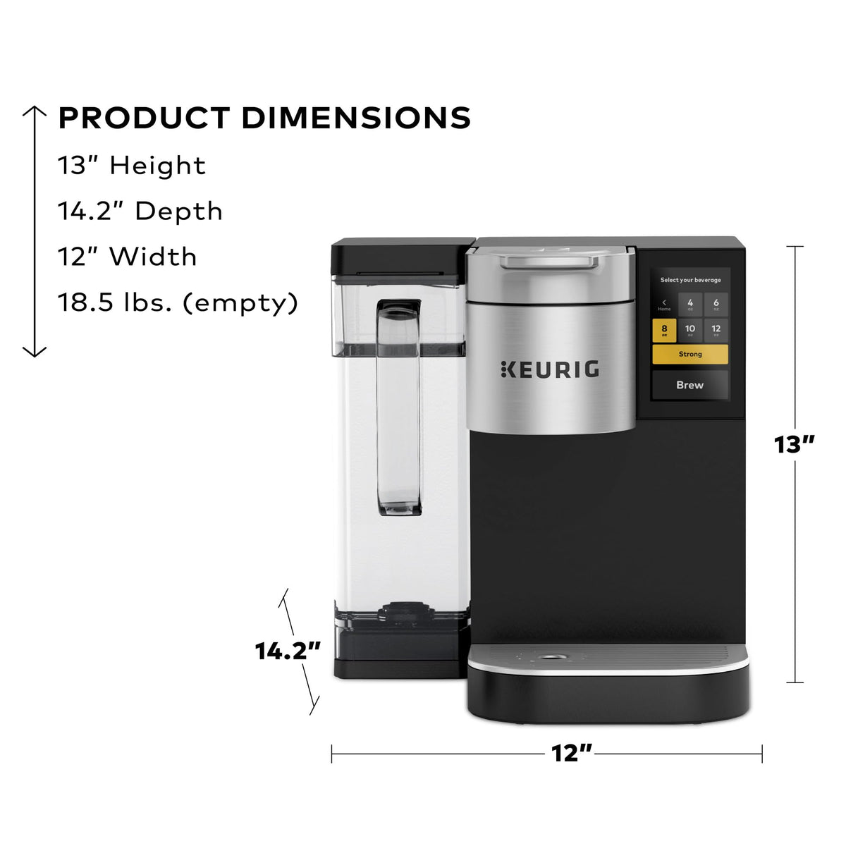 Keurig K-2550 non-porous materials for easy cleaning.