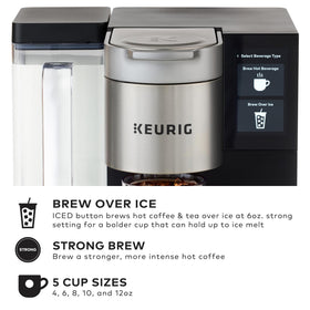 Keurig K-2550 plumbed waterline option for continuous service.