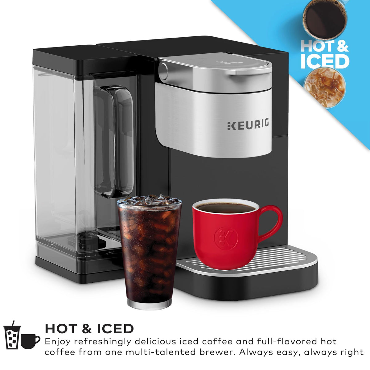 Keurig K-2550 travel mug-capable design for larger cups.