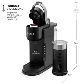 Keurig K-Café Barista Bar 42oz reservoir for multiple servings.