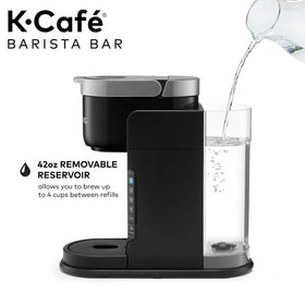 Keurig K-Café Barista Bar energy-saving auto-off reduces standby consumption.