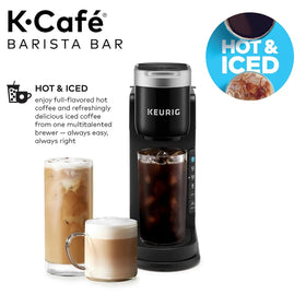 Keurig K-Café Barista Bar three cup sizes for tailored servings.