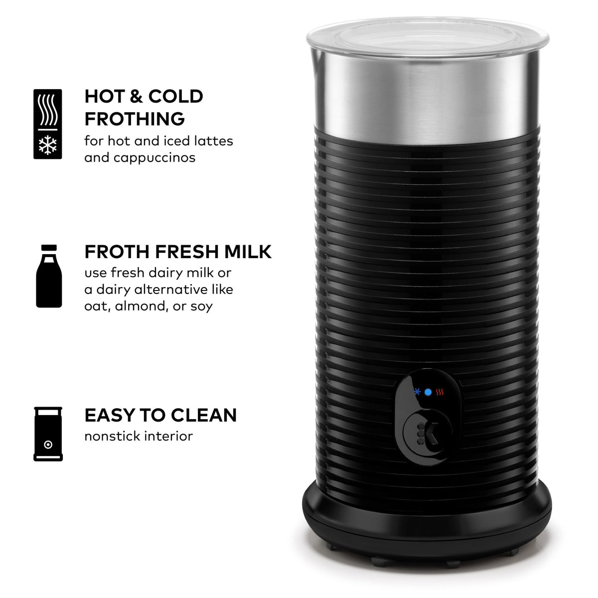 Keurig K-Café Barista Bar offers 3 cup sizes: 8, 10, 12 oz.