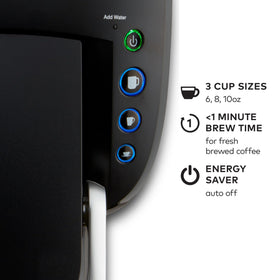 Keurig K-Compact 6oz brew size offers a stronger morning option