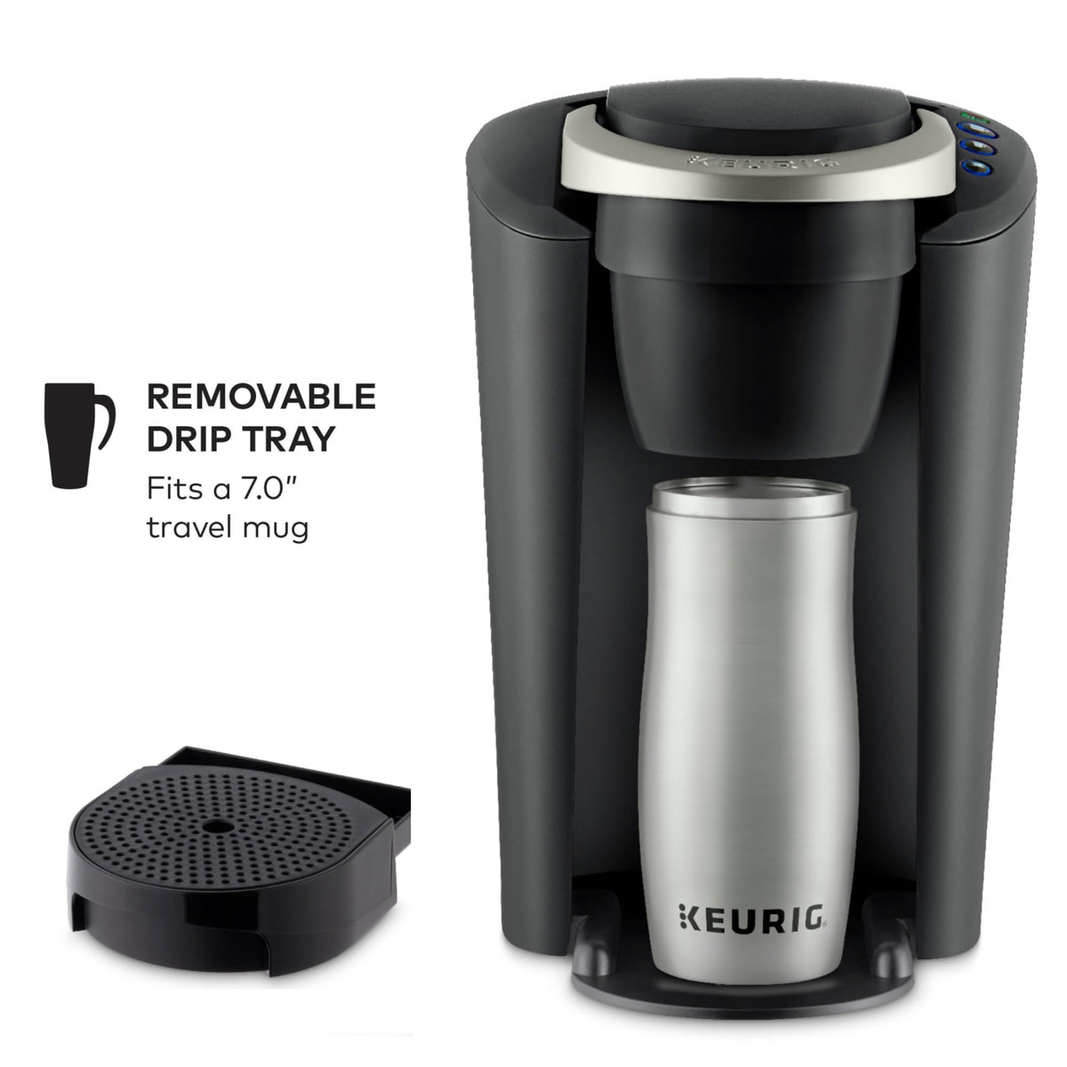 Keurig K-Compact removable reservoir demonstrates easy refills and multi-cup brewing