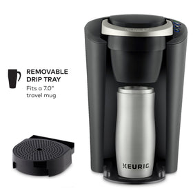 Keurig K-Compact removable reservoir demonstrates easy refills and multi-cup brewing