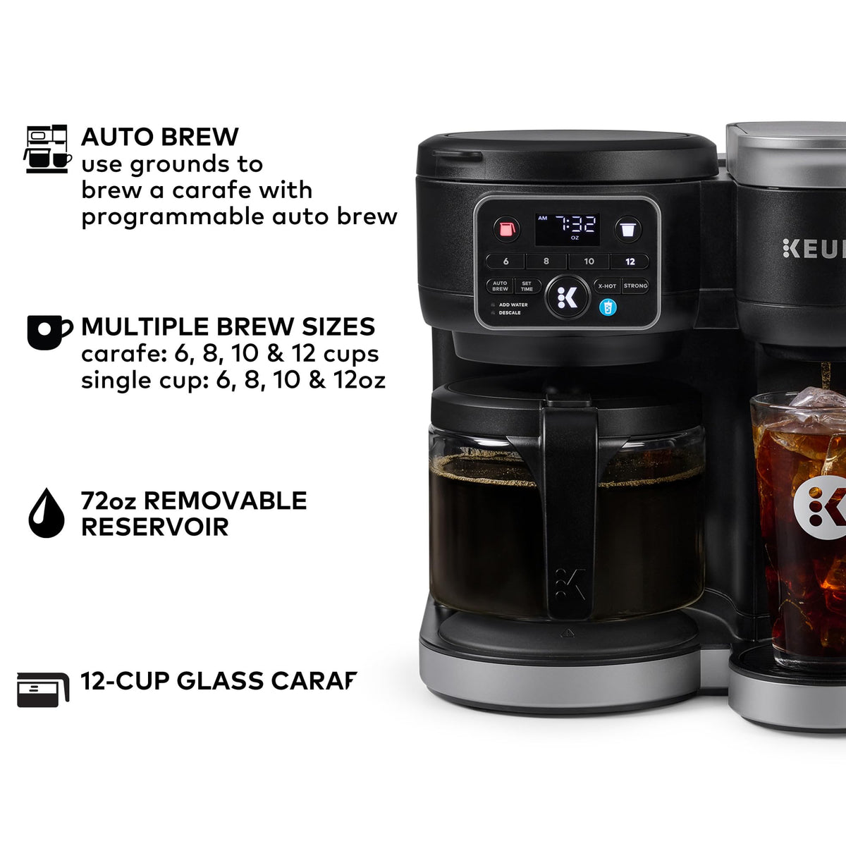 Keurig K-Duo Gen 2 with MultiStream technology delivers fuller flavor.
