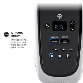 Large 75 oz reservoir on the K-Elite reduces refills.