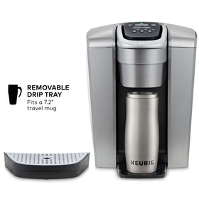 Keurig K-Elite shows five brew sizes from 4 to 12 oz.