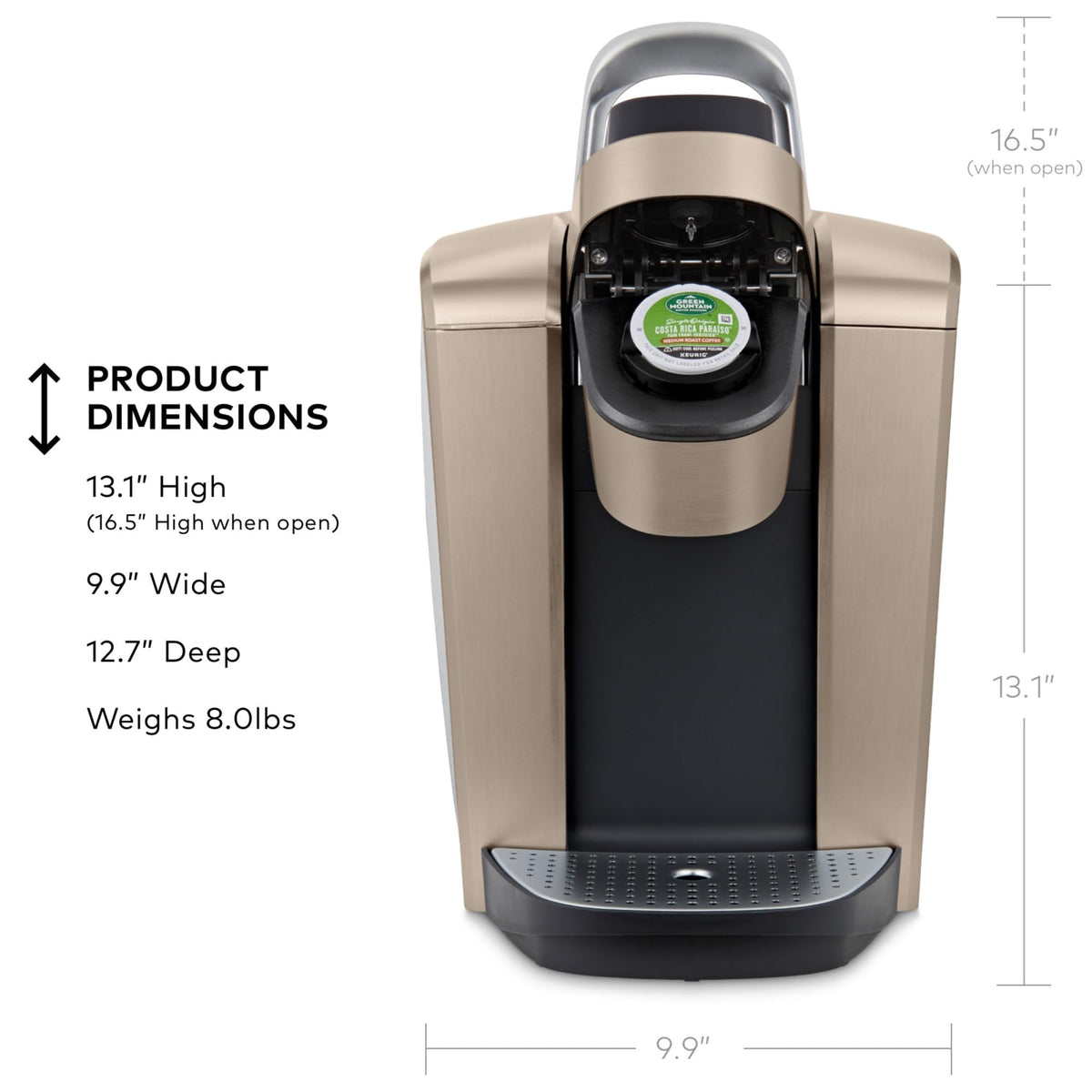 Front view of Keurig K-Elite showcasing premium design.