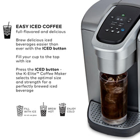 Keurig K-Elite hot water on demand for soups and oatmeal.