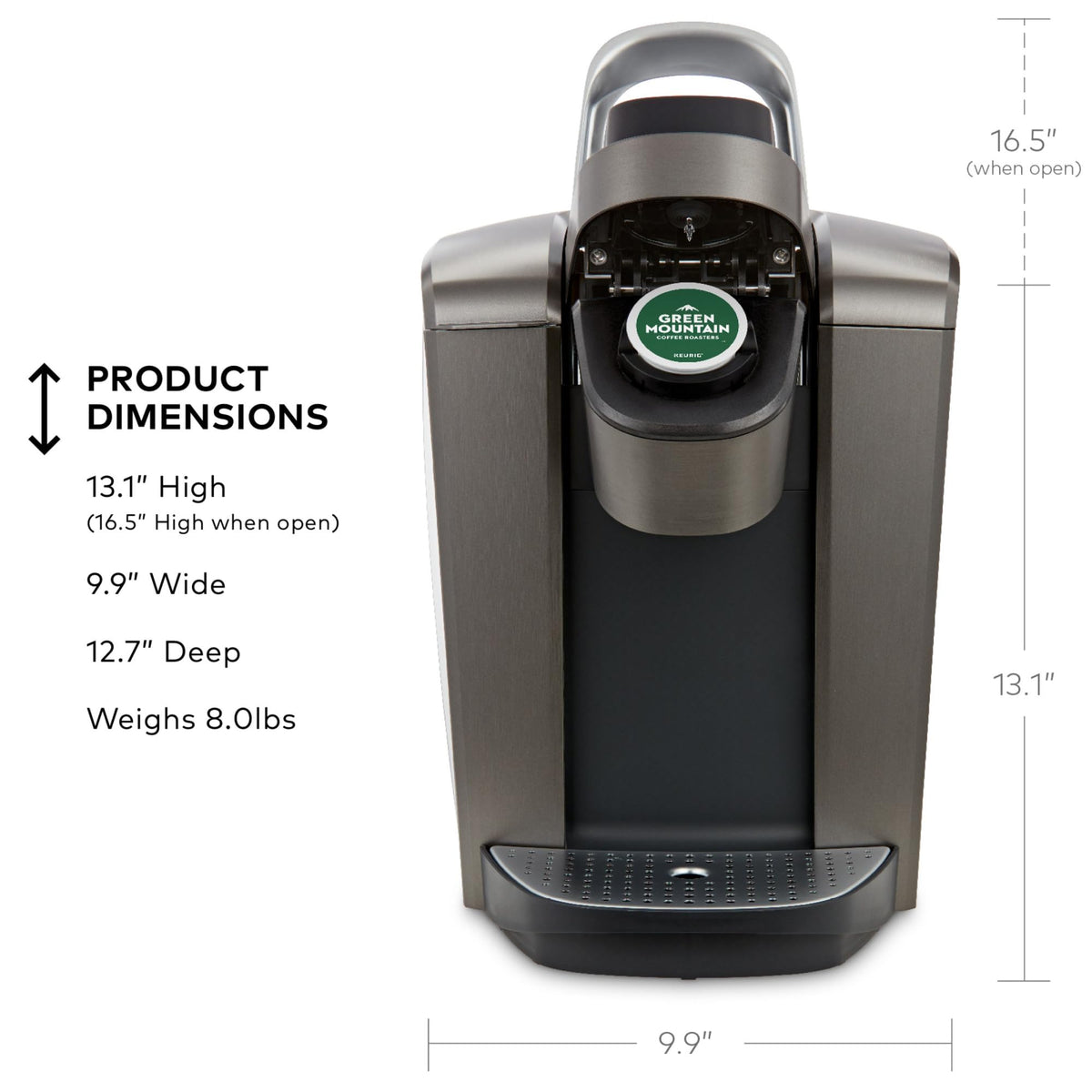 Keurig K-Elite hot water on demand for instant soups or oatmeal.