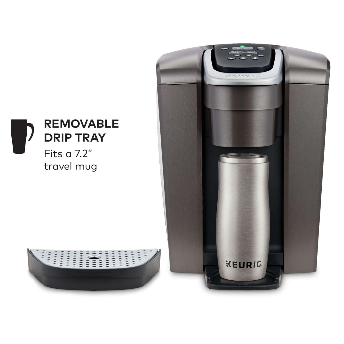 Keurig K-Elite iced coffee setting brews hot over ice for full-bodied cold drinks.