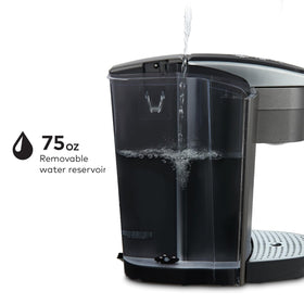 Keurig K-Elite large 75oz reservoir reduces refills and saves time.