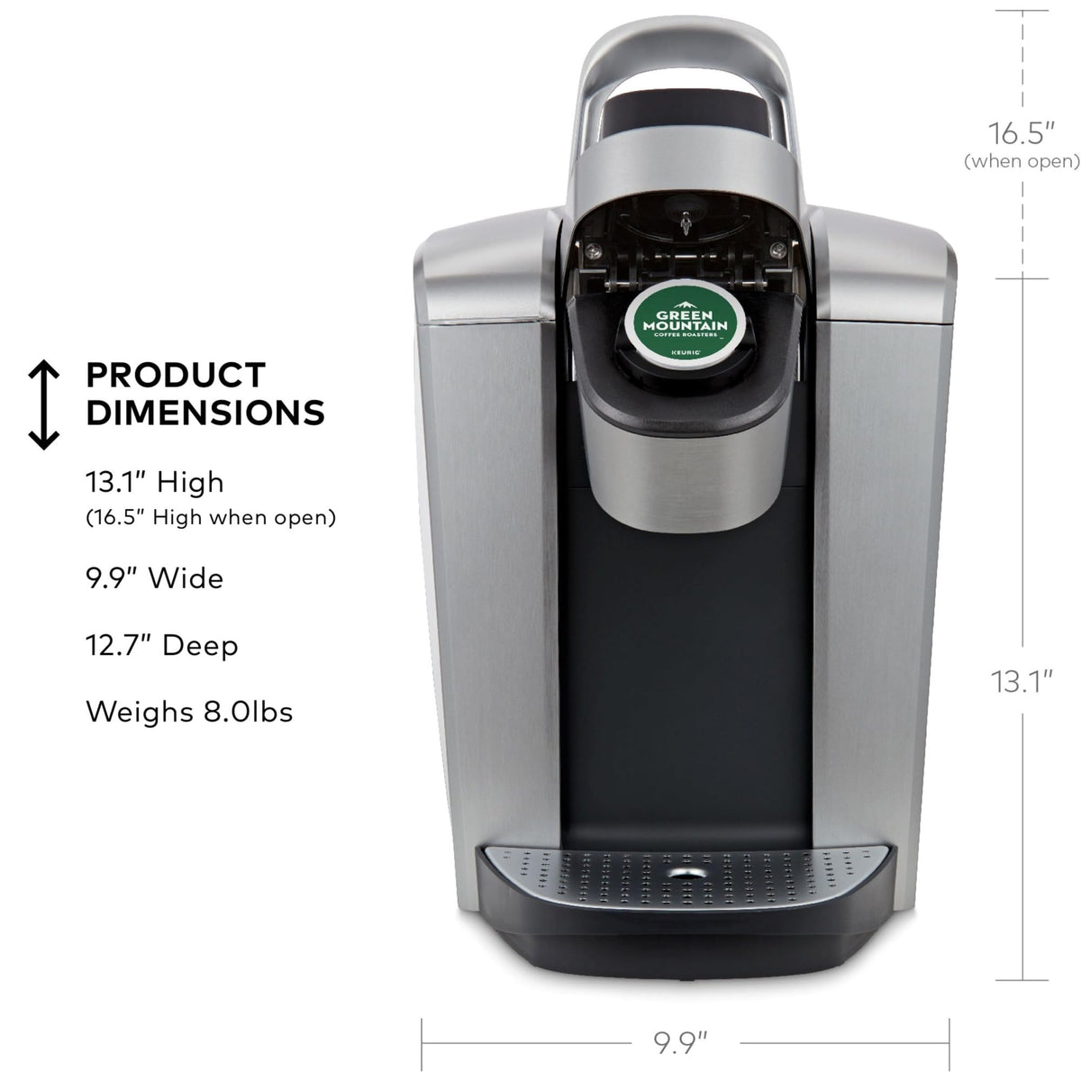 Keurig K-Elite quiet brew technology reduces noise during operation.
