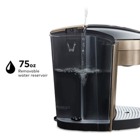 Quiet Brew technology minimizes noise during operation.