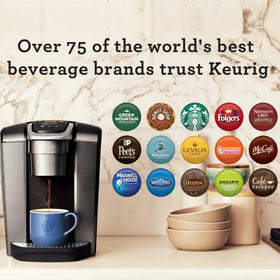 Keurig K-Elite quiet brew minimizes morning noise.