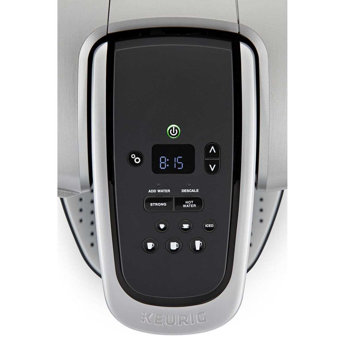 Keurig K-Elite strong brew button for bolder coffee options.