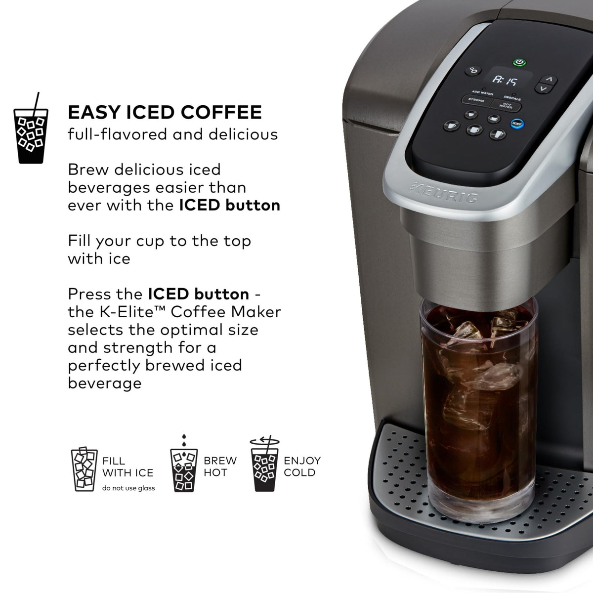 Keurig K-Elite temperature control lets you tailor brew warmth.