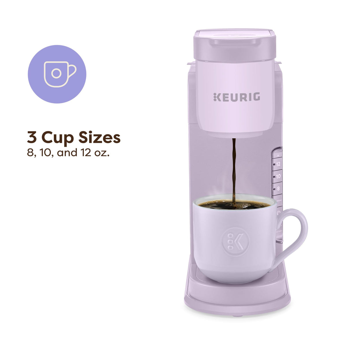 Keurig K-Express 8 oz cup setup for quick, small servings.