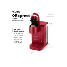 Keurig K-Express Essentials control panel shows simple button operation.