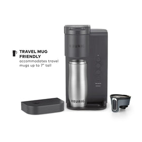 Strong Brew button on Keurig K-Express Essentials Matte Gray for bolder flavor.