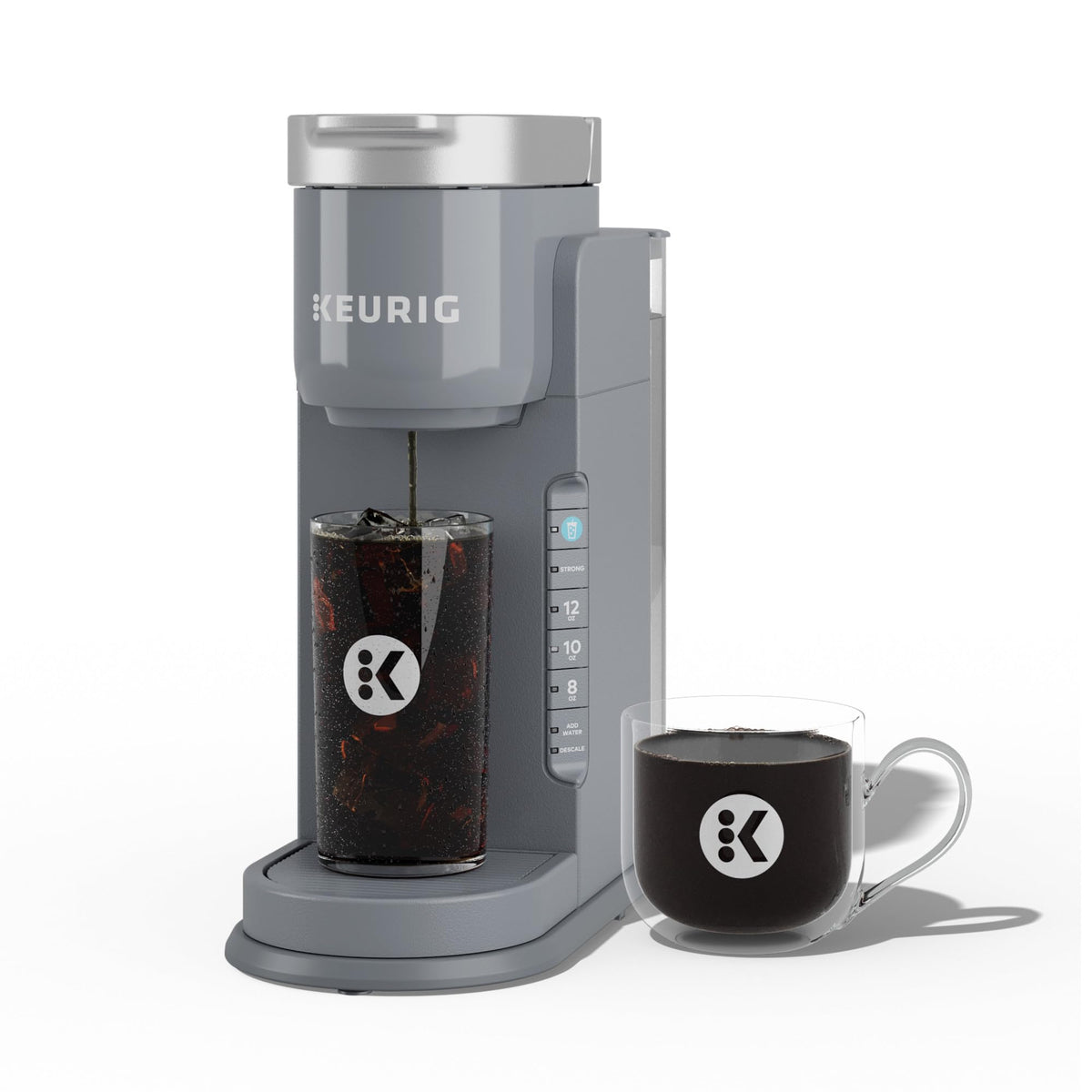 Keurig K-Iced brew-over-ice feature preserves flavor for iced coffee.