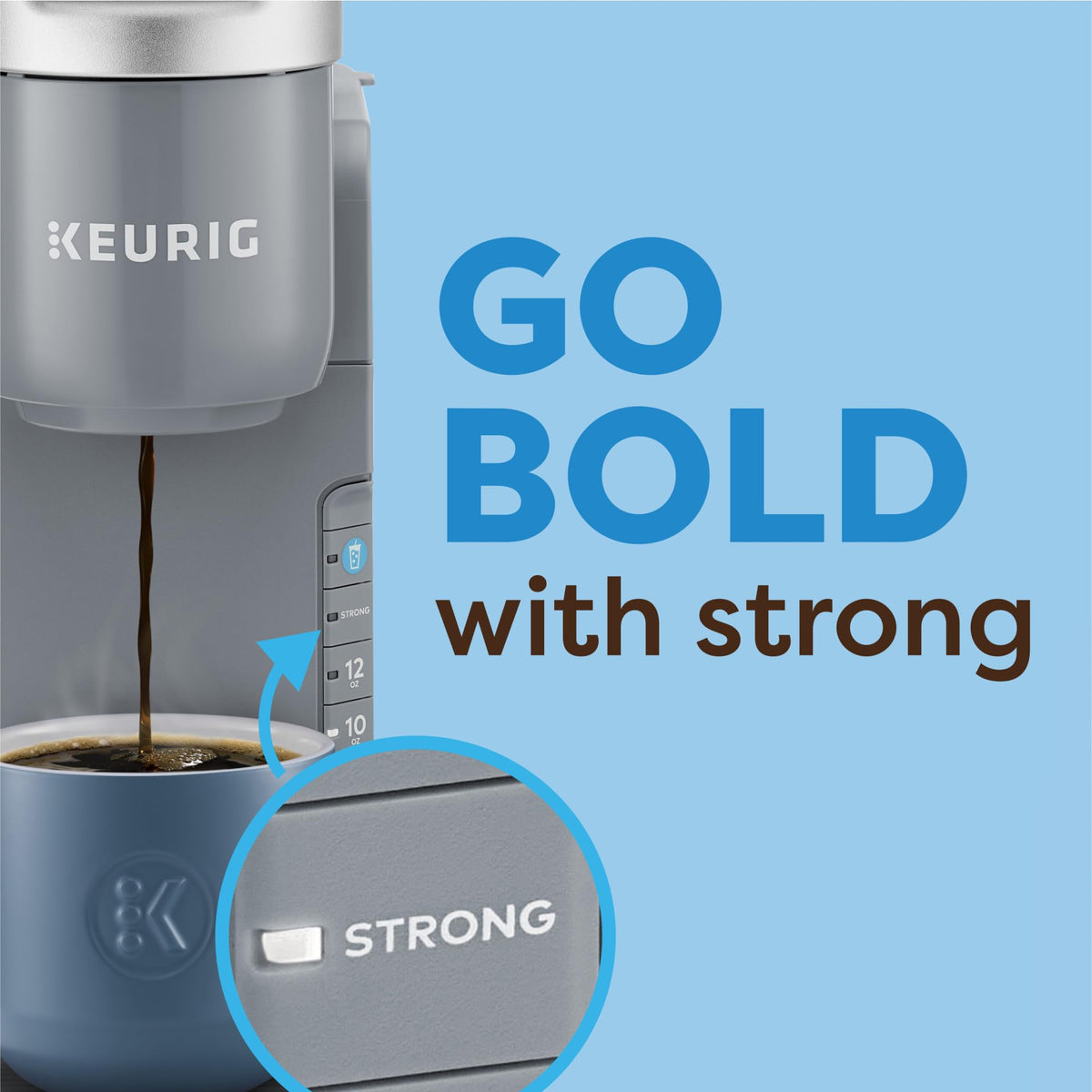 Keurig K-Iced iced tumbler-friendly design fits tall mugs up to 7 inches.