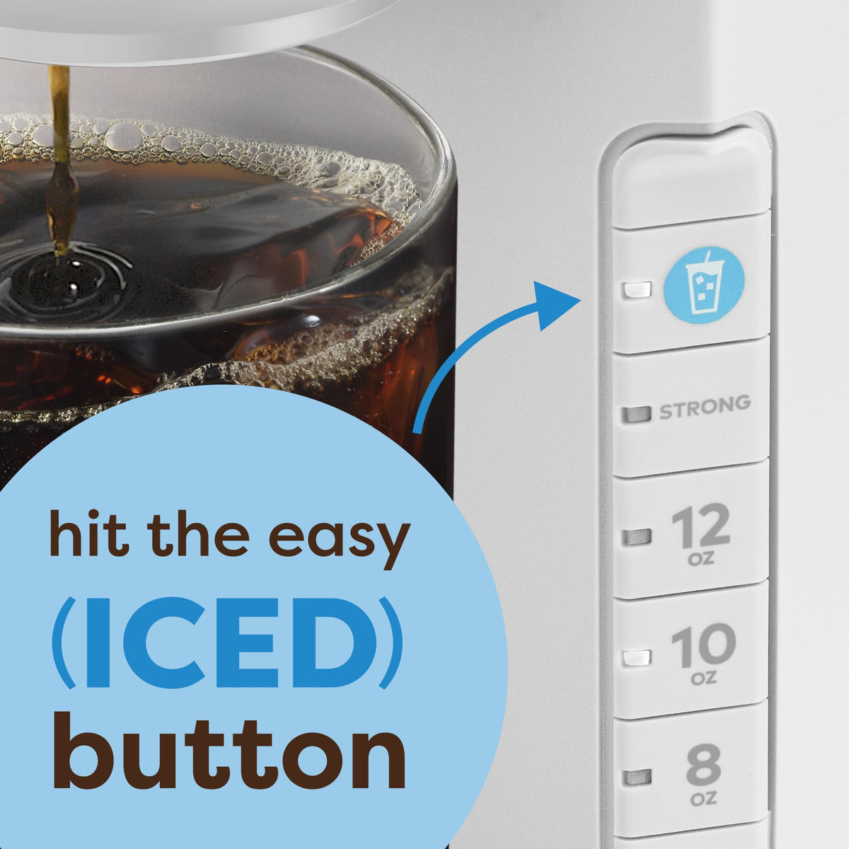 Keurig K-Iced Strong Brew setting enhances hot coffee strength