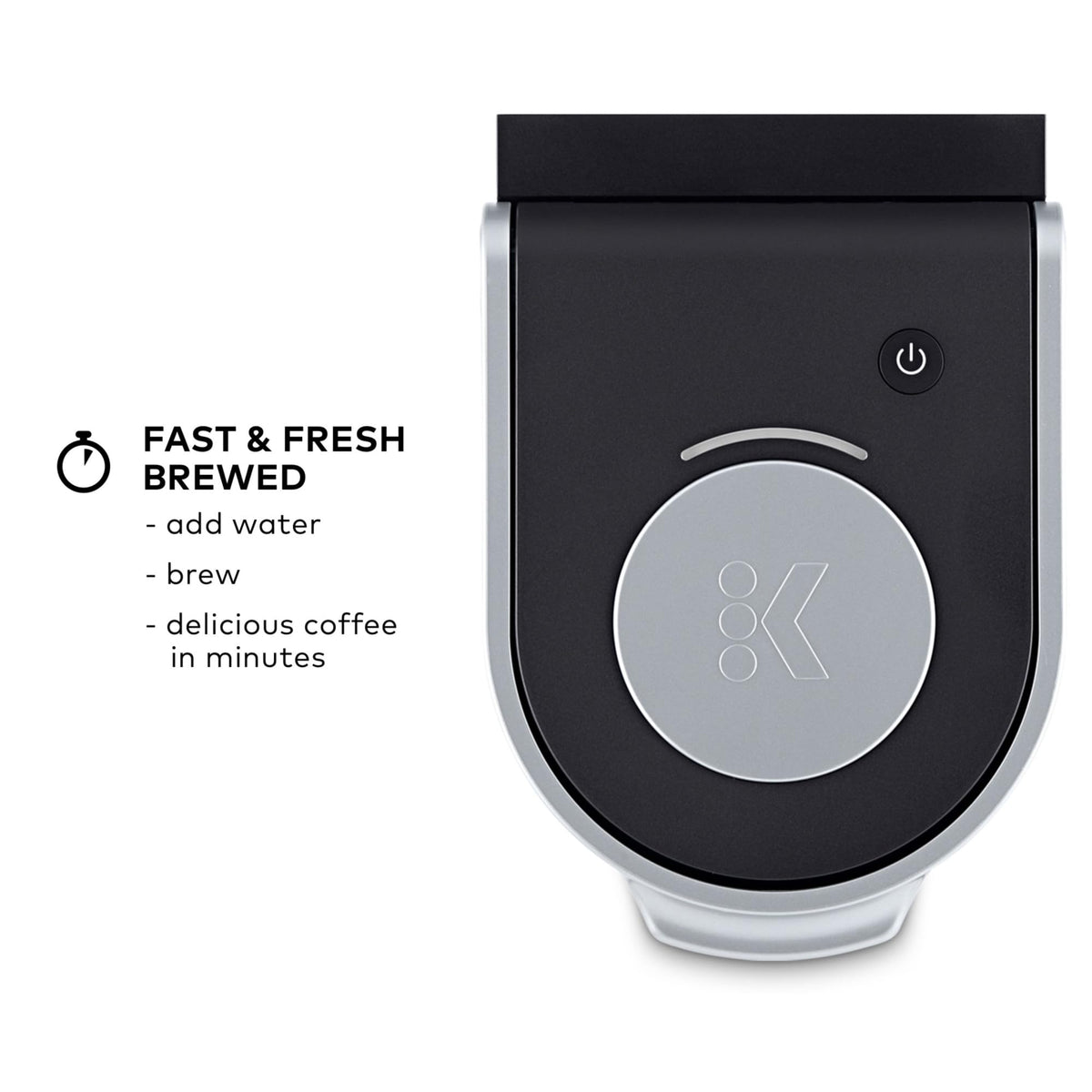 Keurig K-Mini cord storage feature for tidy counters