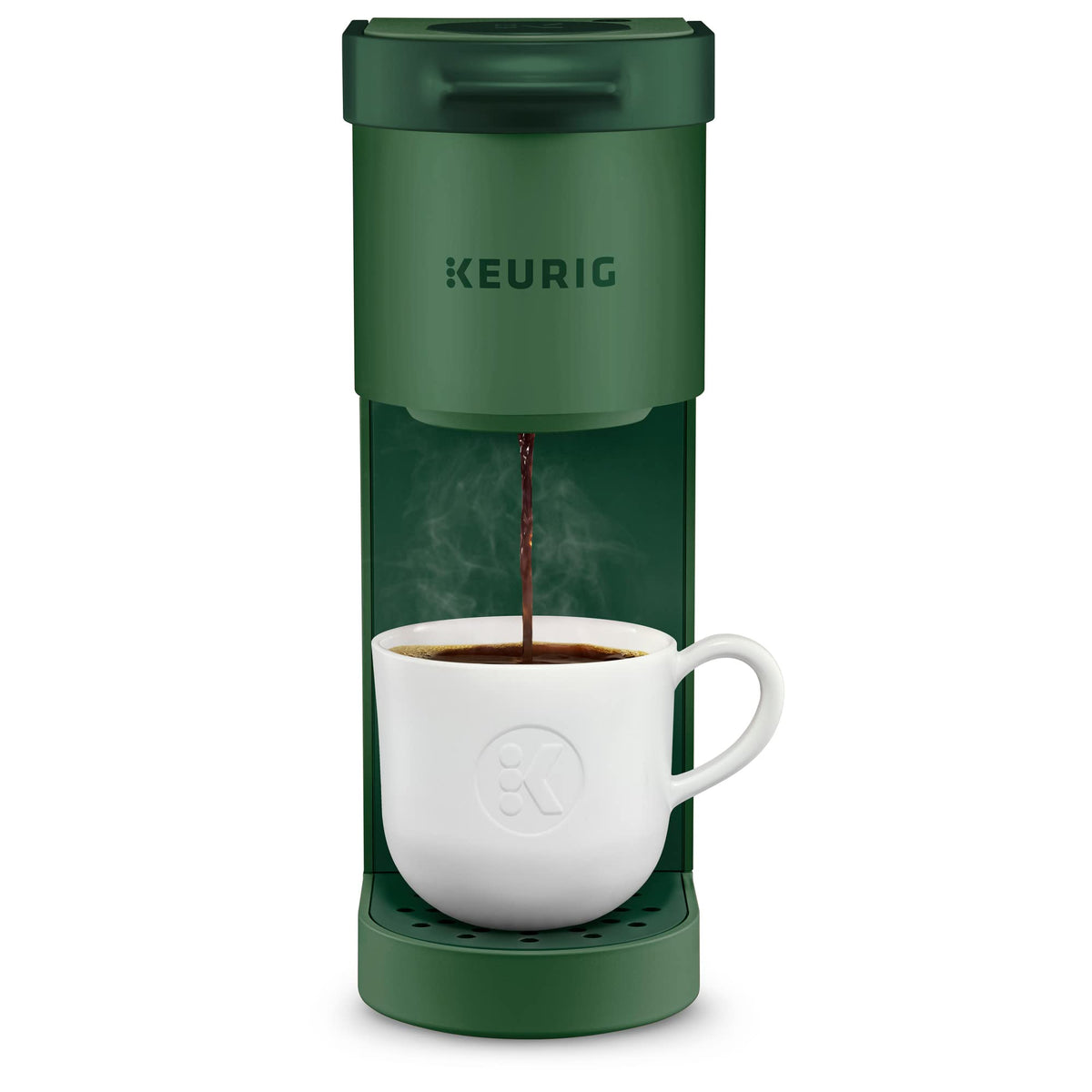 Keurig K-Mini front view shows a compact coffee maker ideal for small spaces.