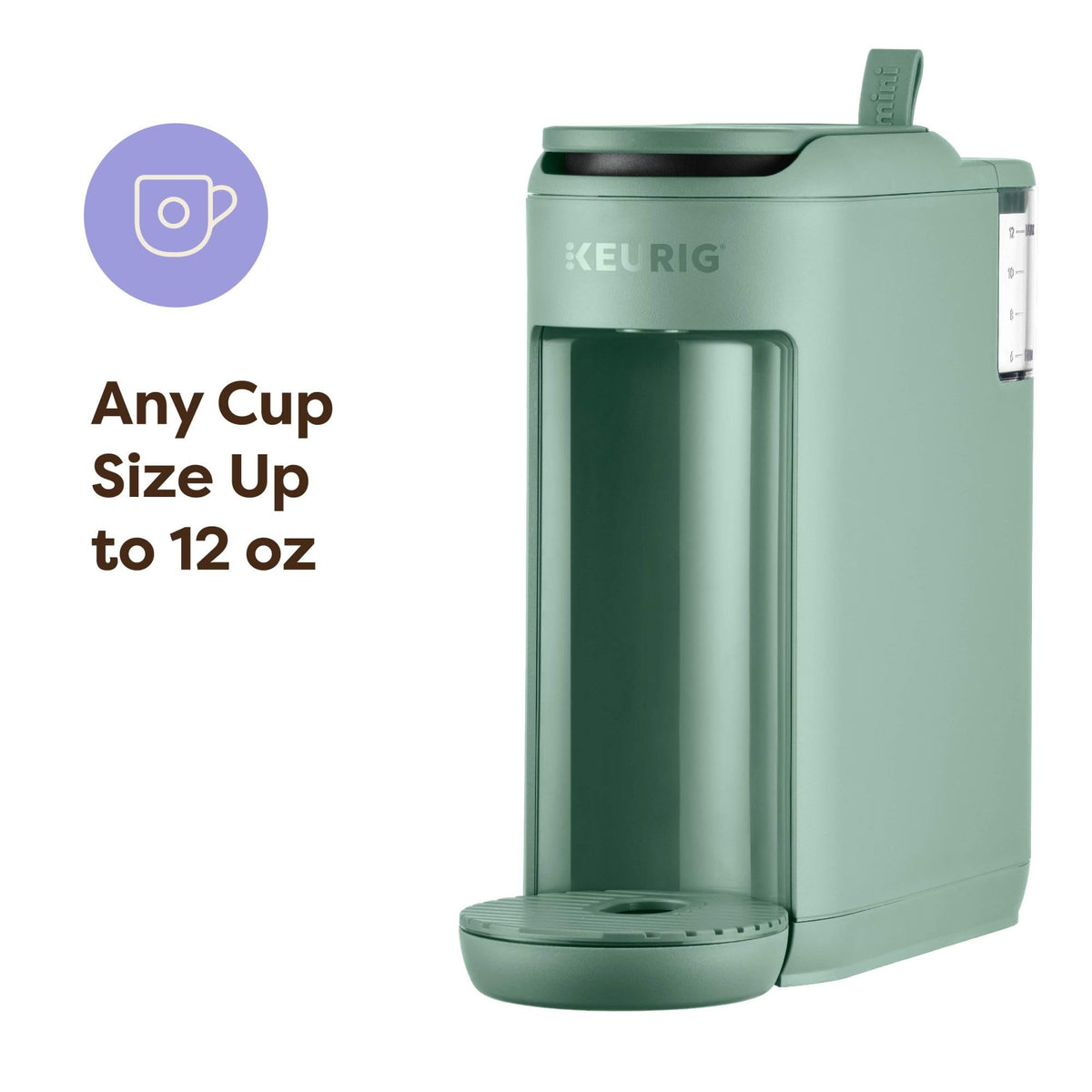Keurig K-Mini Mate 12oz brew capability for a quick, satisfying cup