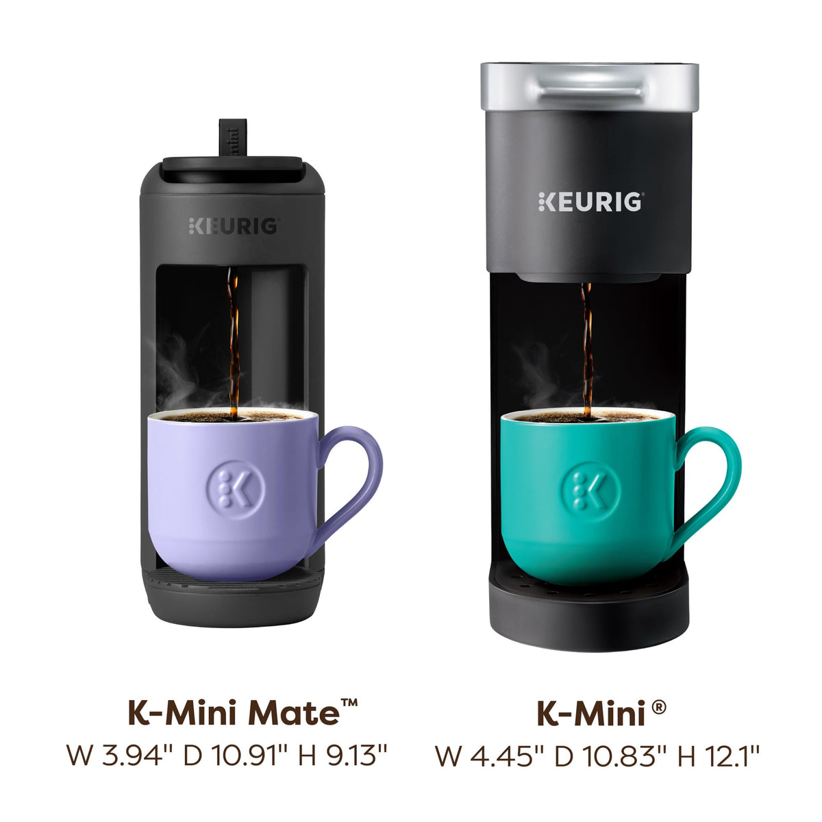 Dorm and office-friendly Keurig K-Mini Mate in a compact setup.