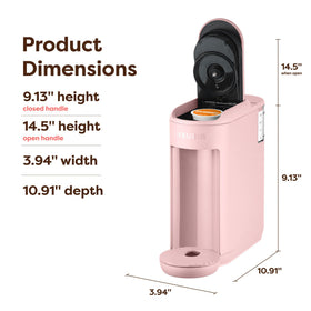Keurig K-Mini Mate plug-in operation emphasizes quick setup anywhere.