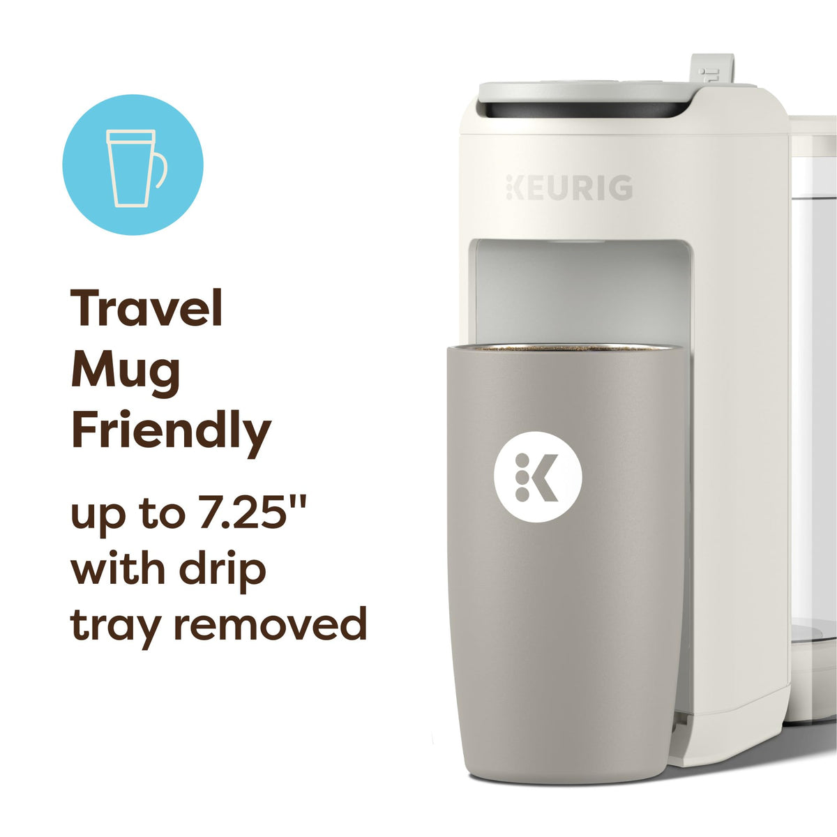 Keurig K-Mini Mate Plus three cup sizes 8, 10, 12 oz