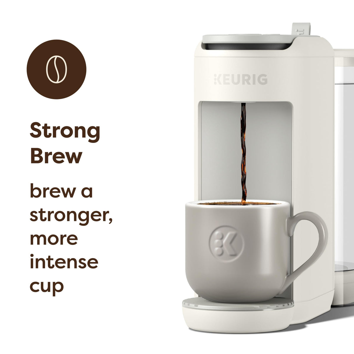 Keurig K-Mini Mate Plus strong brew option for bolder hot coffee